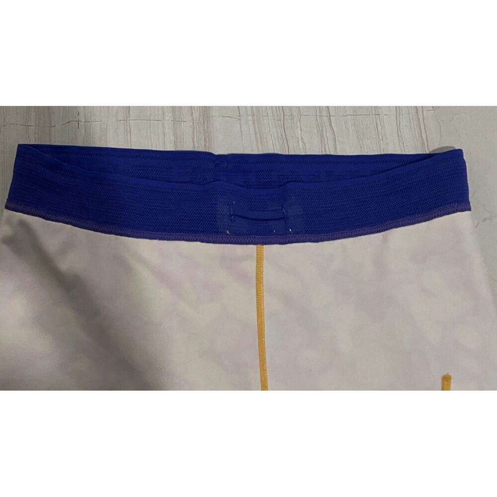 Fabletics Perforated Run 2" Shorts 2-in-1 Design Cobalt Purple Orange Medium - Picture 6 of 11